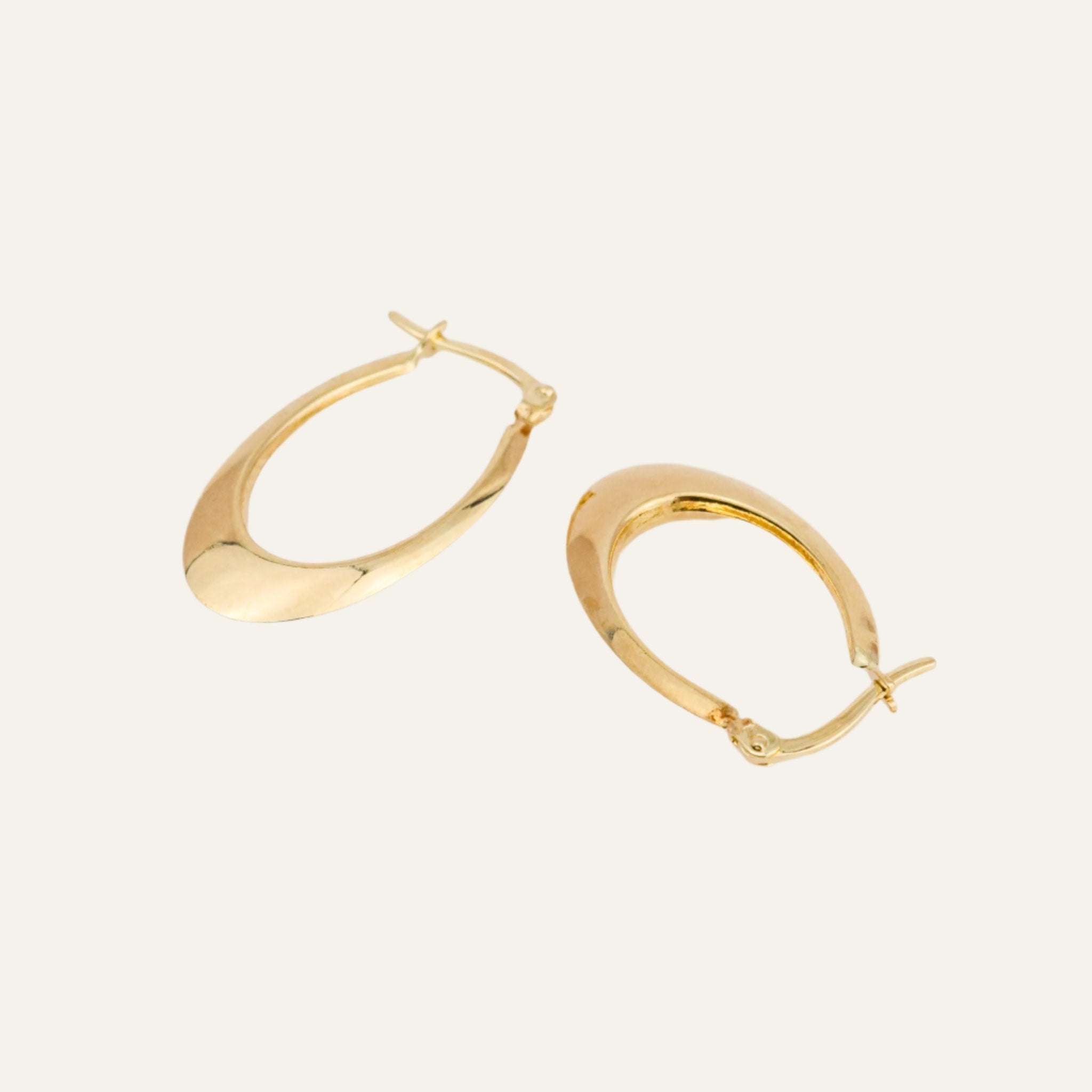 26 mm Oval Gold Hoops