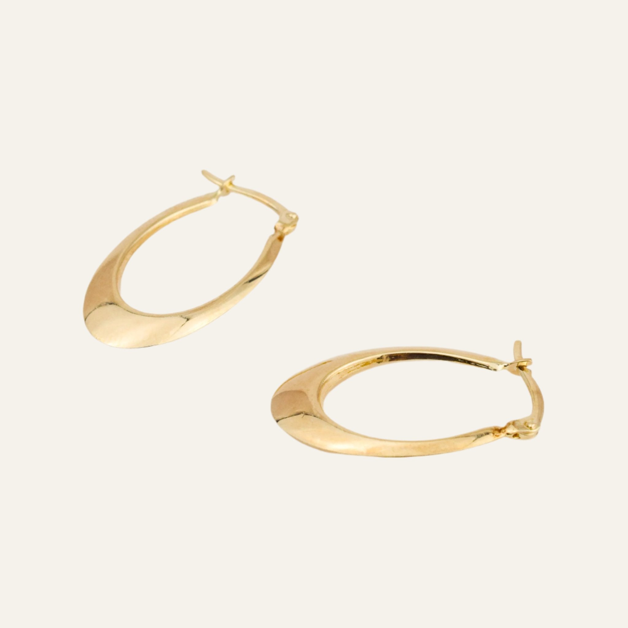 26 mm Oval Gold Hoops