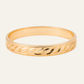 2.8 mm Chain Motif Gold Band