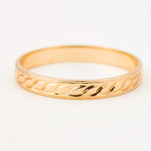 2.8 mm Chain Motif Gold Band