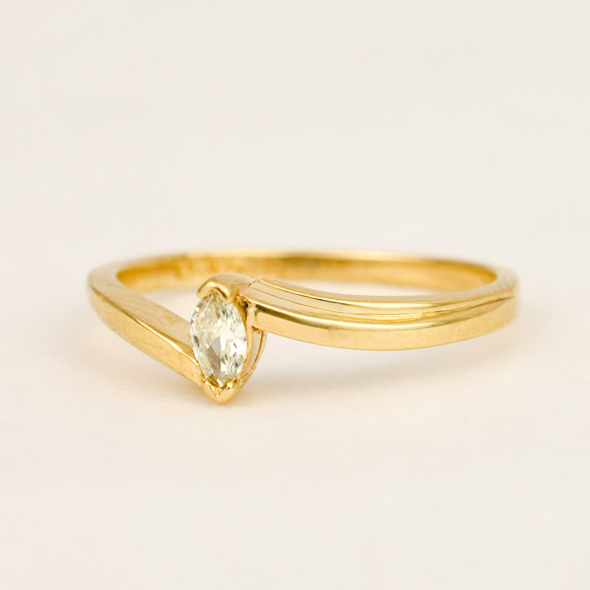 Marquise Diamond Bypass Ring