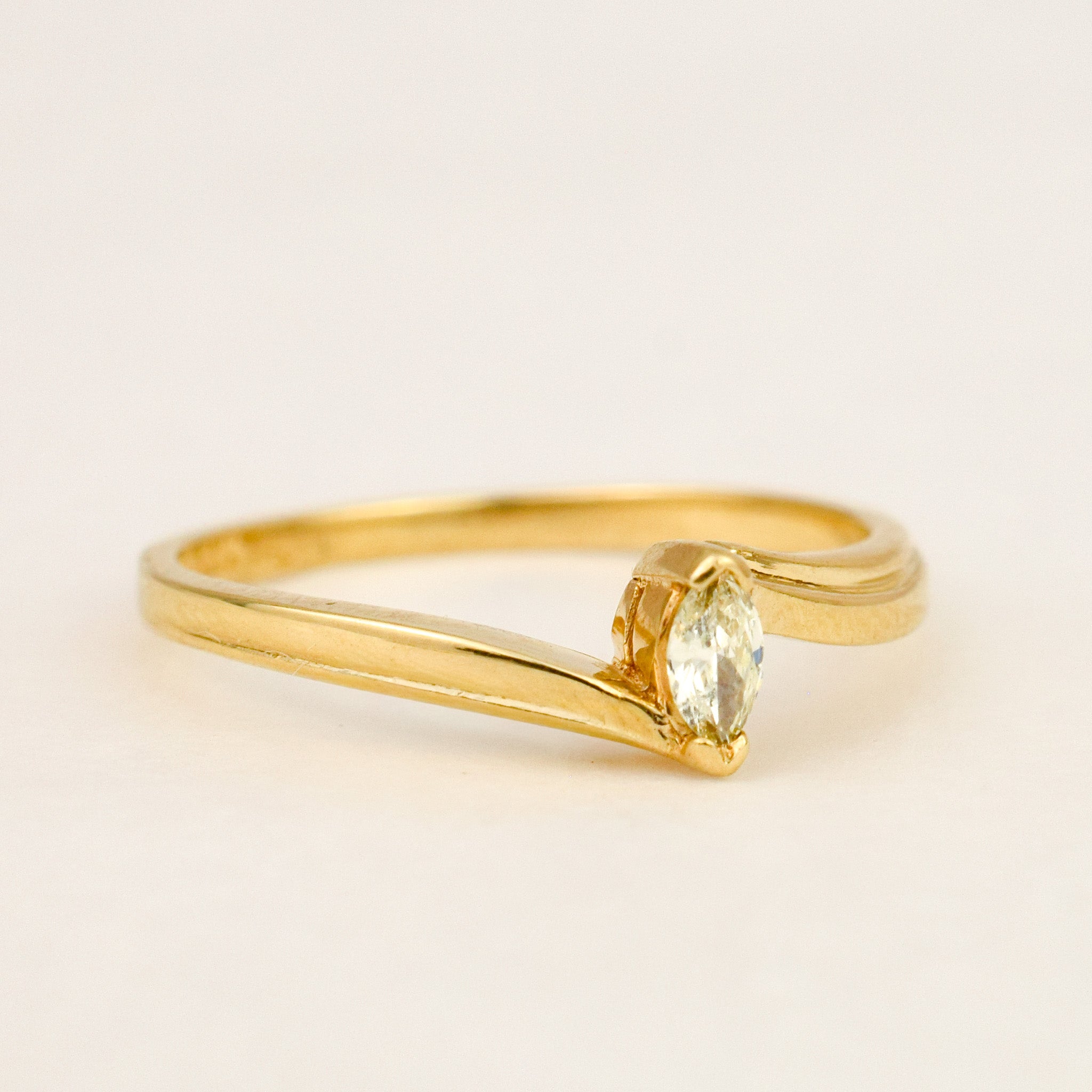Marquise Diamond Bypass Ring