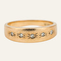 5 Diamond Starburst Gold Band