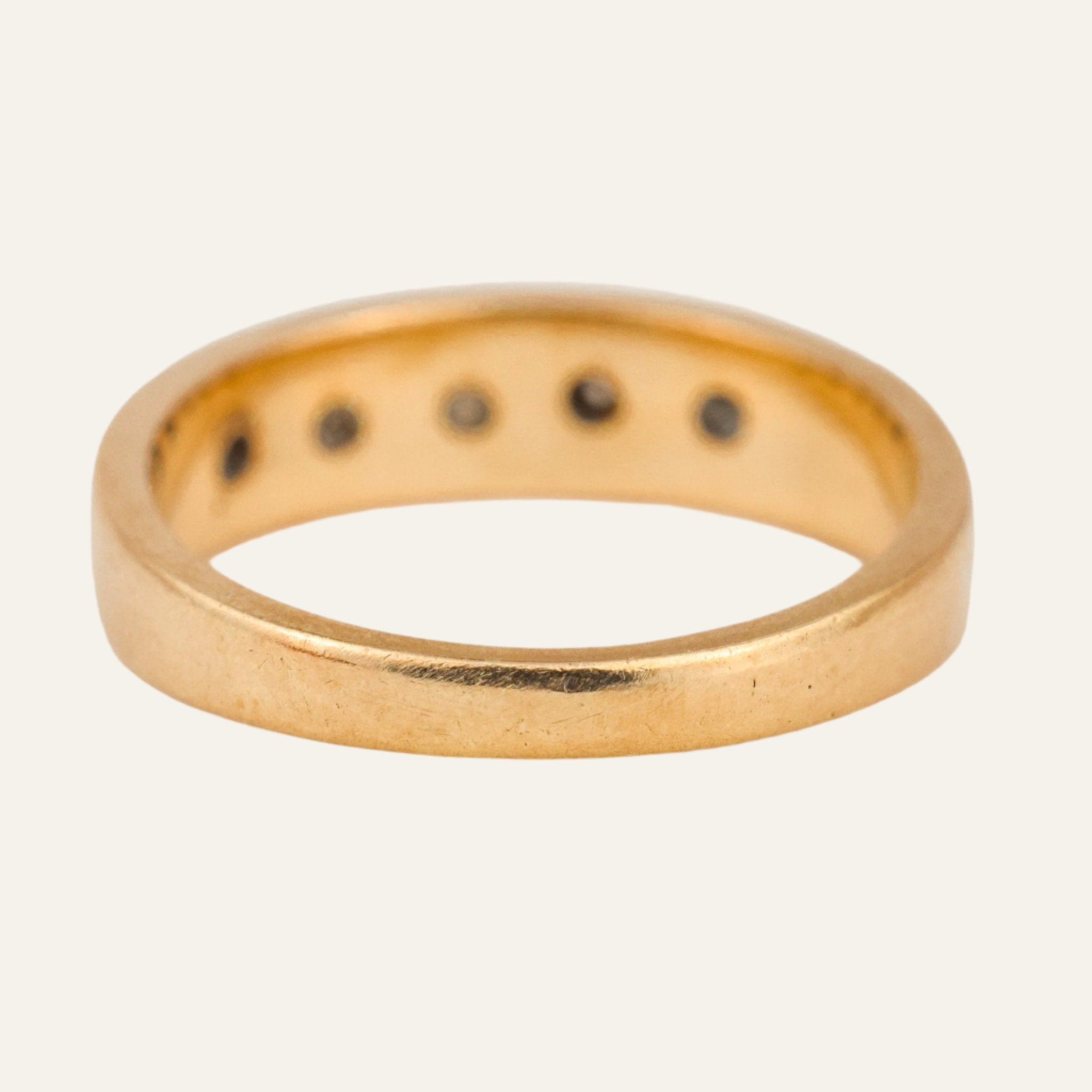 5 Diamond Starburst Gold Band