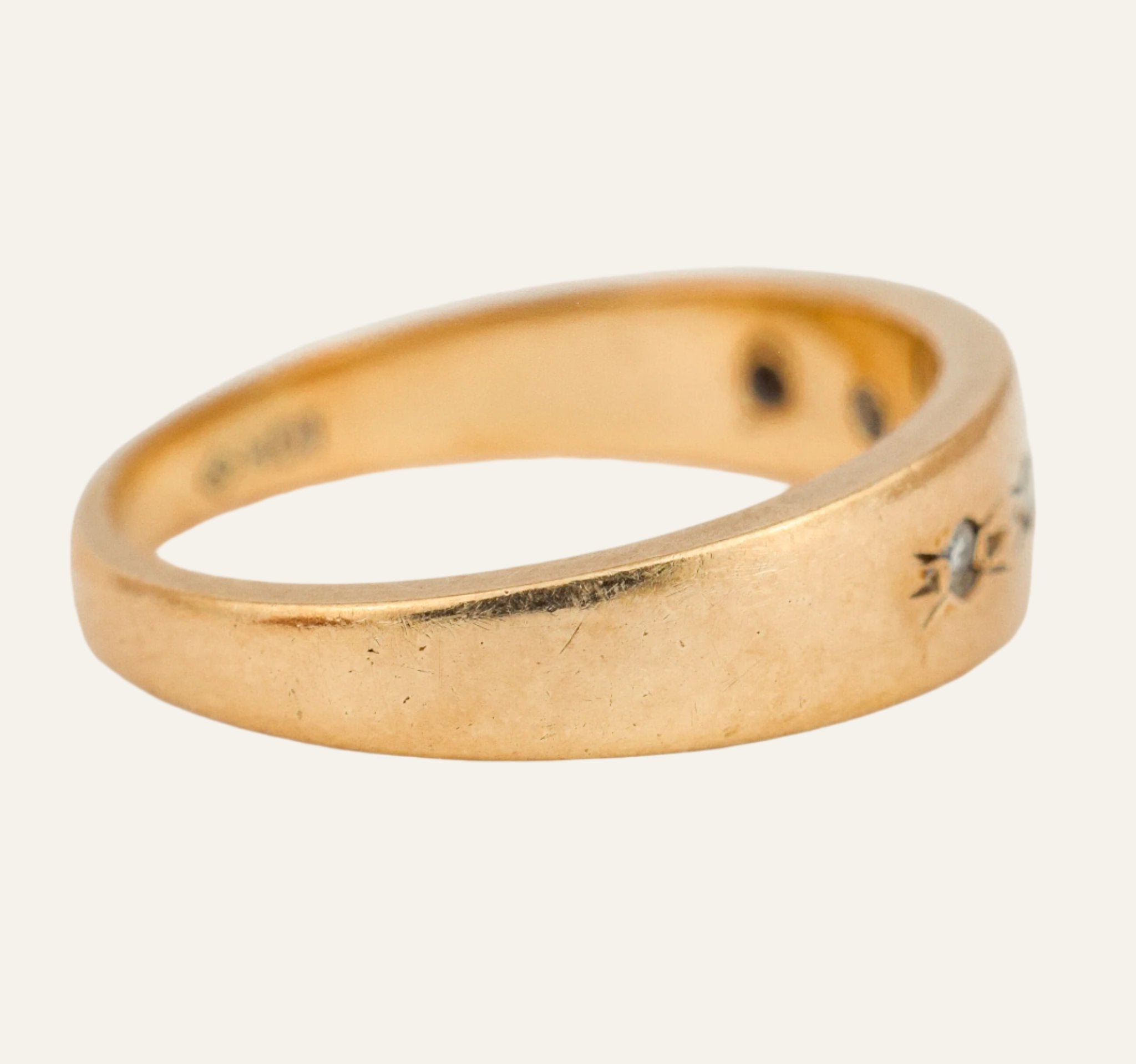 5 Diamond Starburst Gold Band