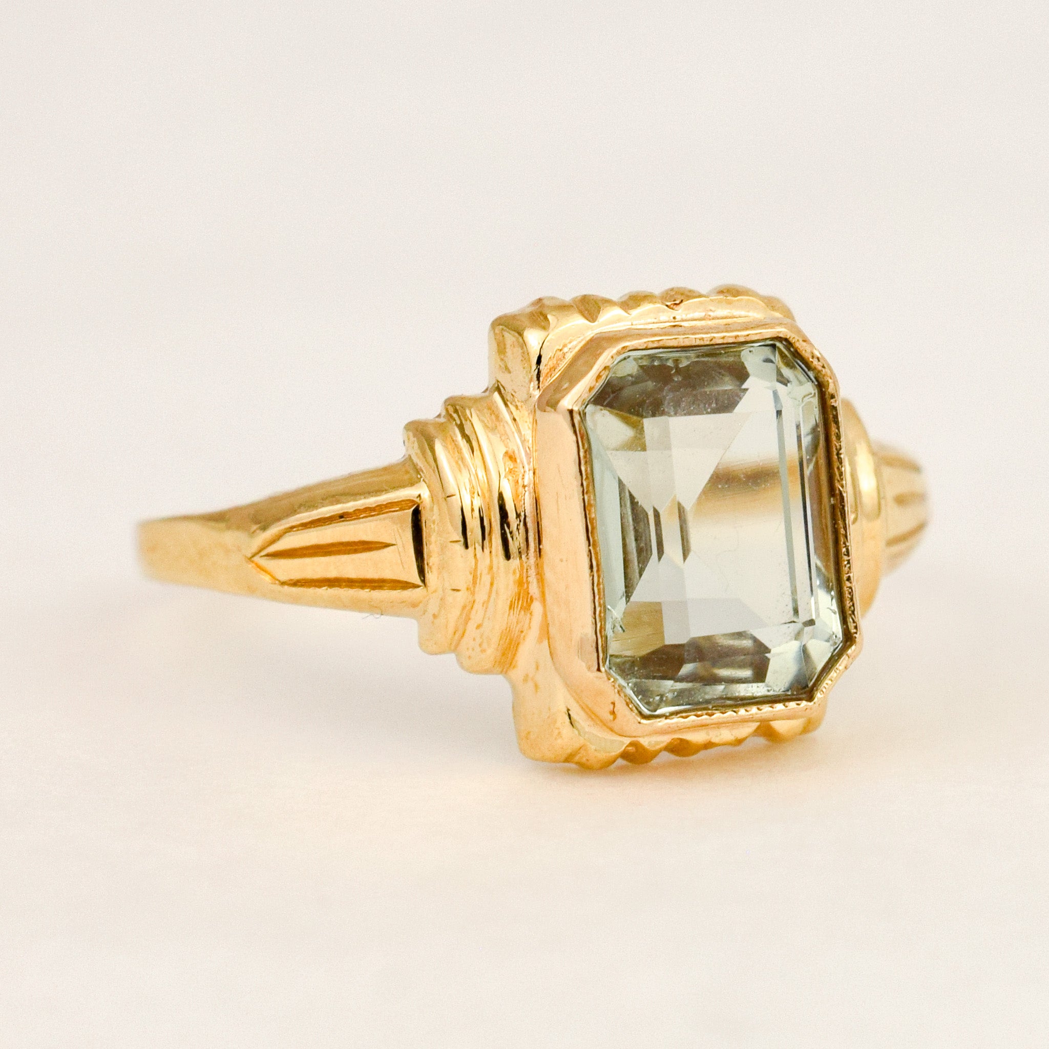 Green Amethyst Ring