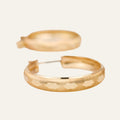 24.1 mm Etched Gold Hoops
