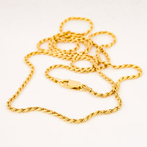 26" Solid Rope Chain Necklace