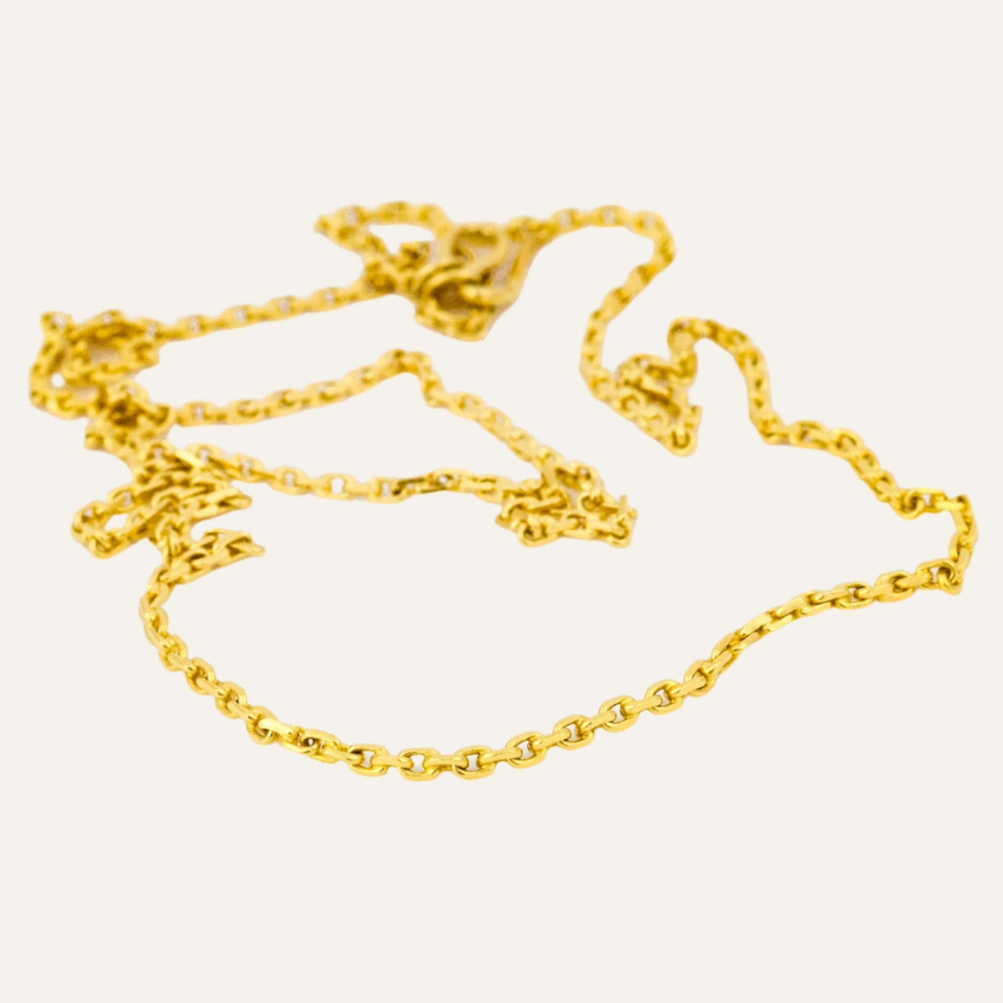 vintage high karat cable link gold chain
