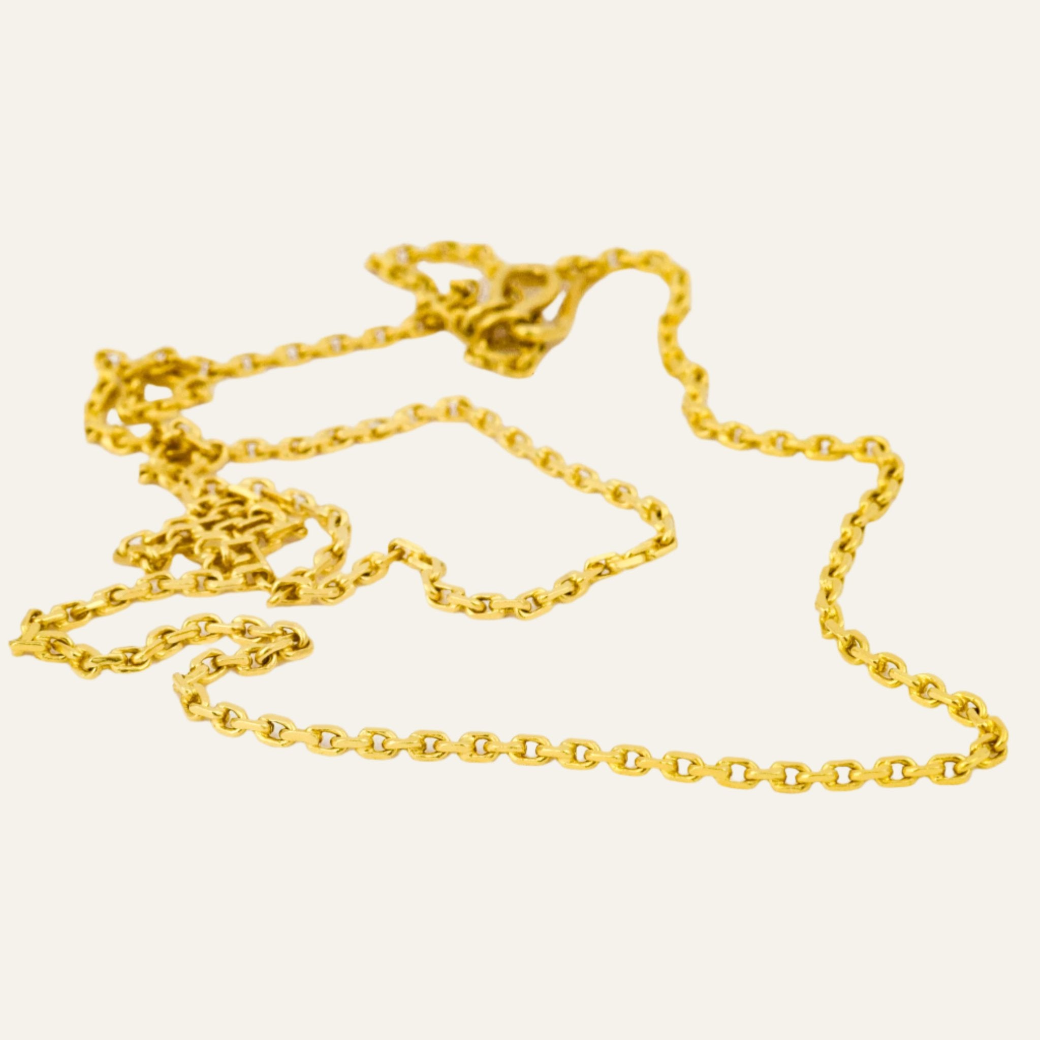 vintage high karat cable link gold chain