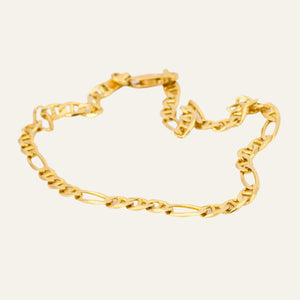 vintage gold 7.5" Figaro Bracelet