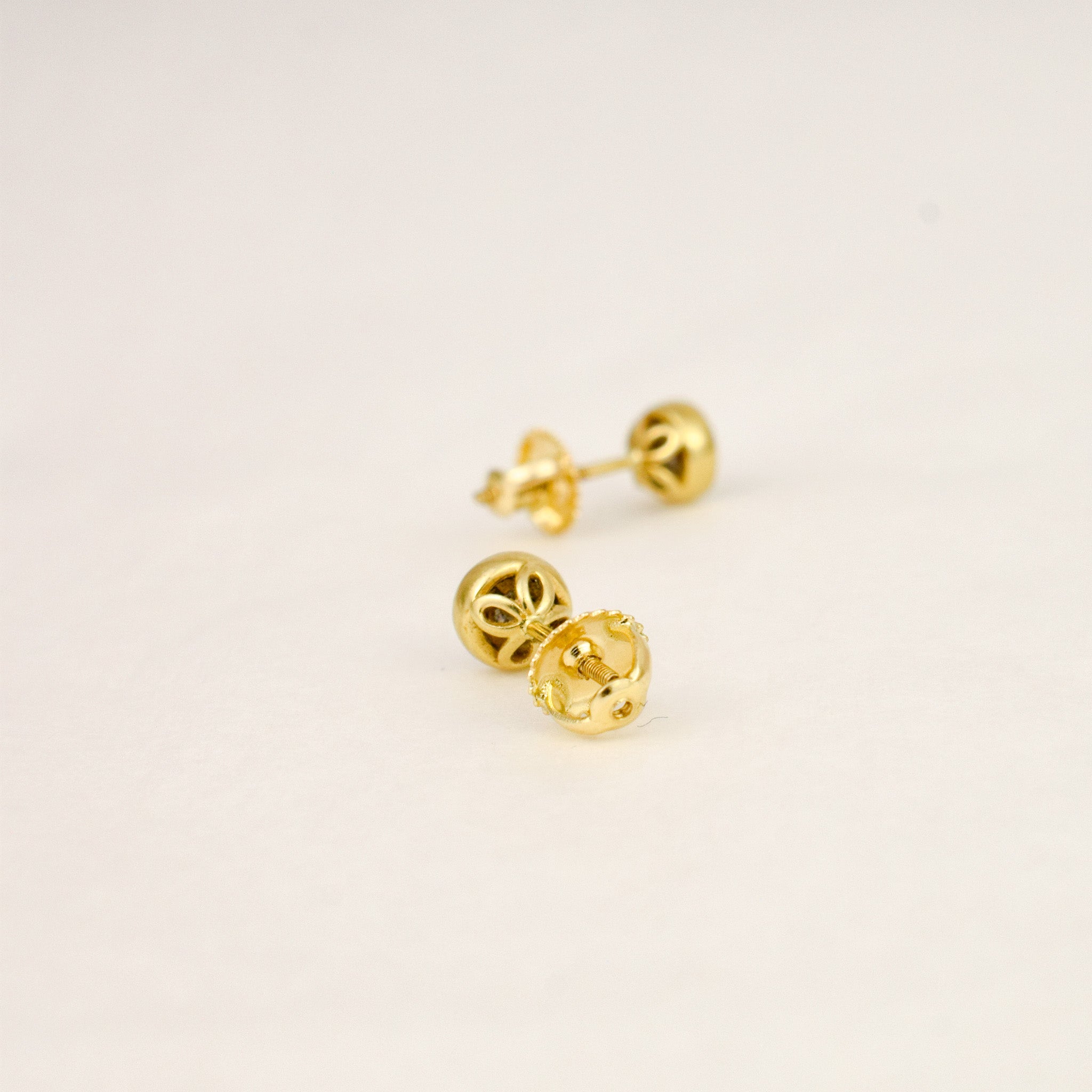 Bezel Set Diamond Screw back Studs
