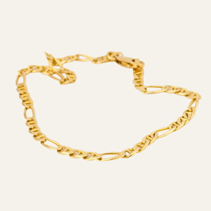 vintage gold 7.5" Figaro Bracelet