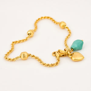 7" Turquoise Charm Bracelet