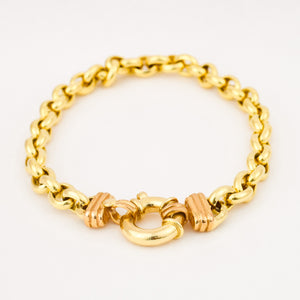 8" Fancy Clasp Rolo Chain Bracelet