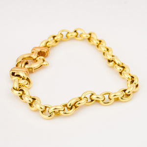 8" Fancy Clasp Rolo Chain Bracelet