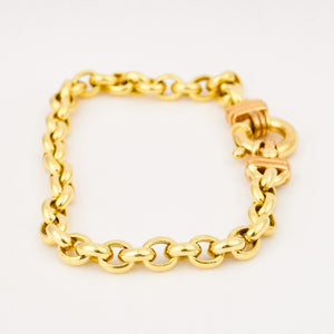 8" Fancy Clasp Rolo Chain Bracelet