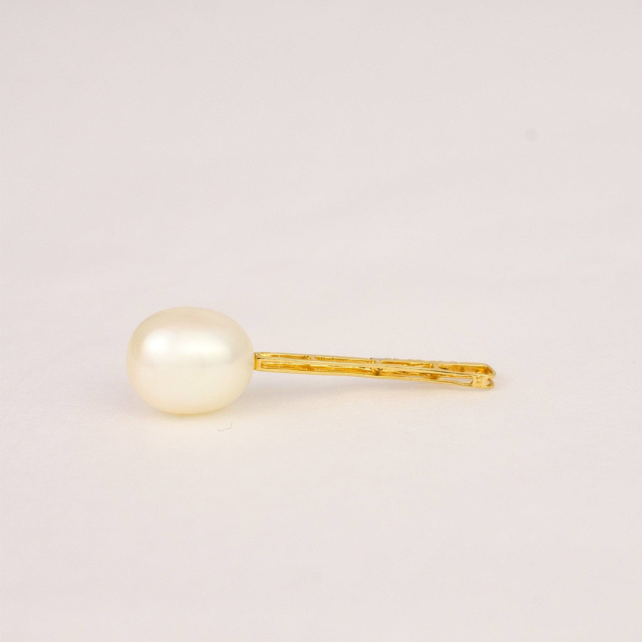 Pearl and Diamond Bar Pendant