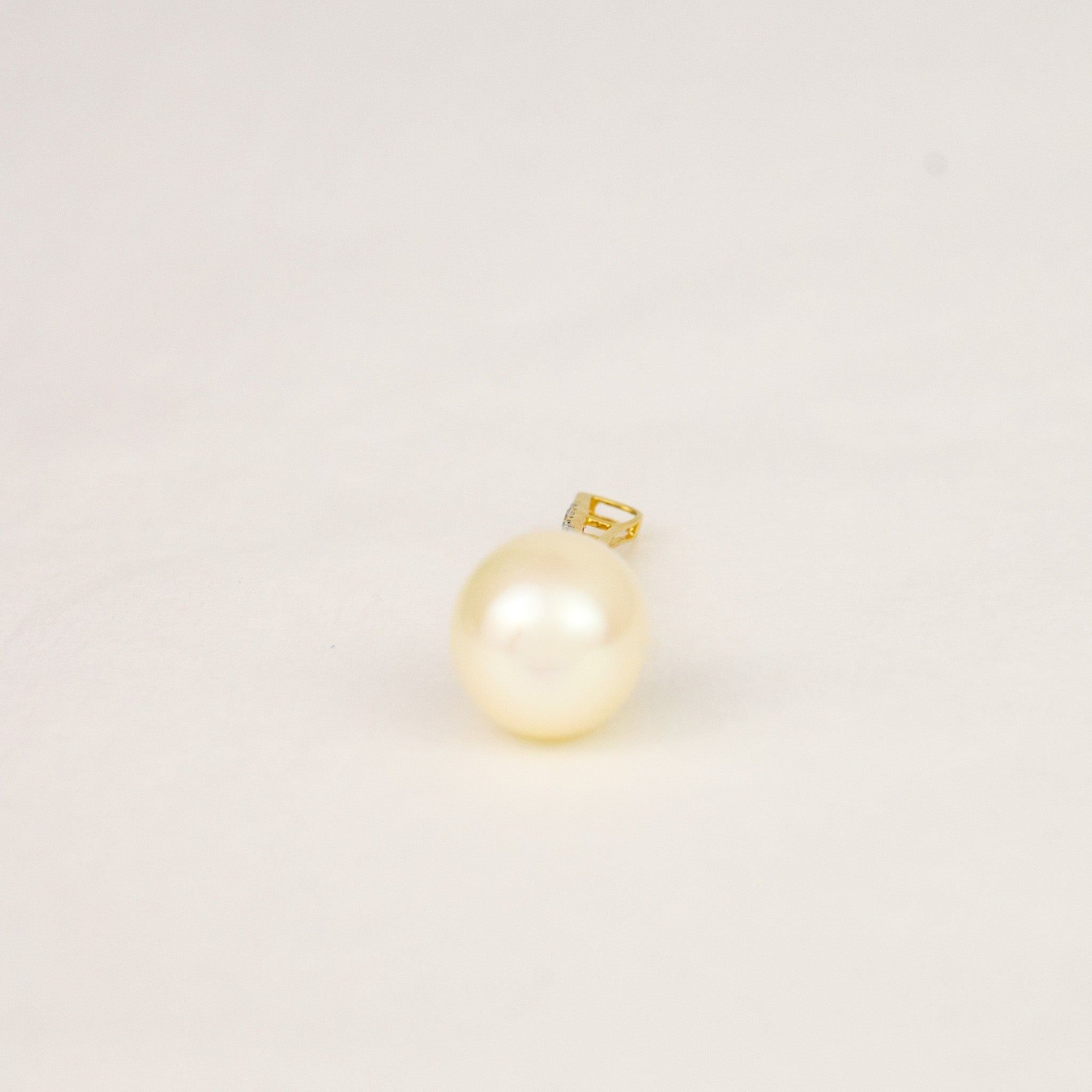 Pearl and Diamond Bar Pendant