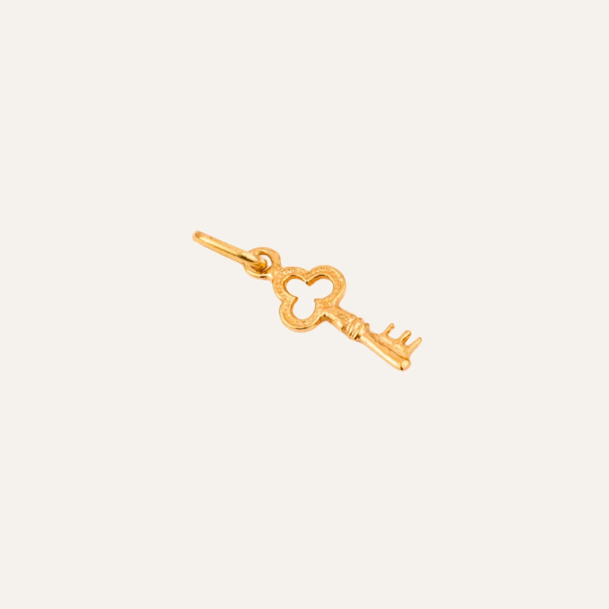 
vintage gold Dainty Key Charm