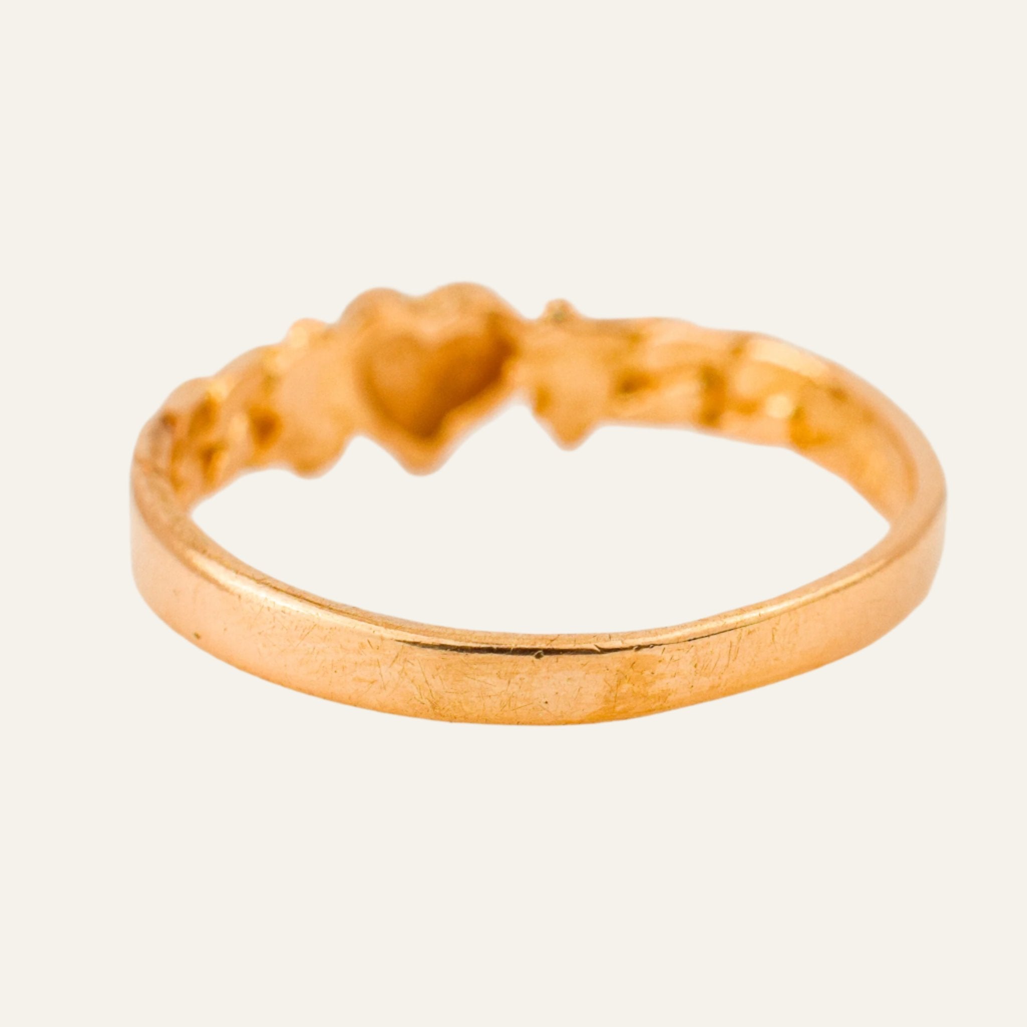 antique heart and chain ring