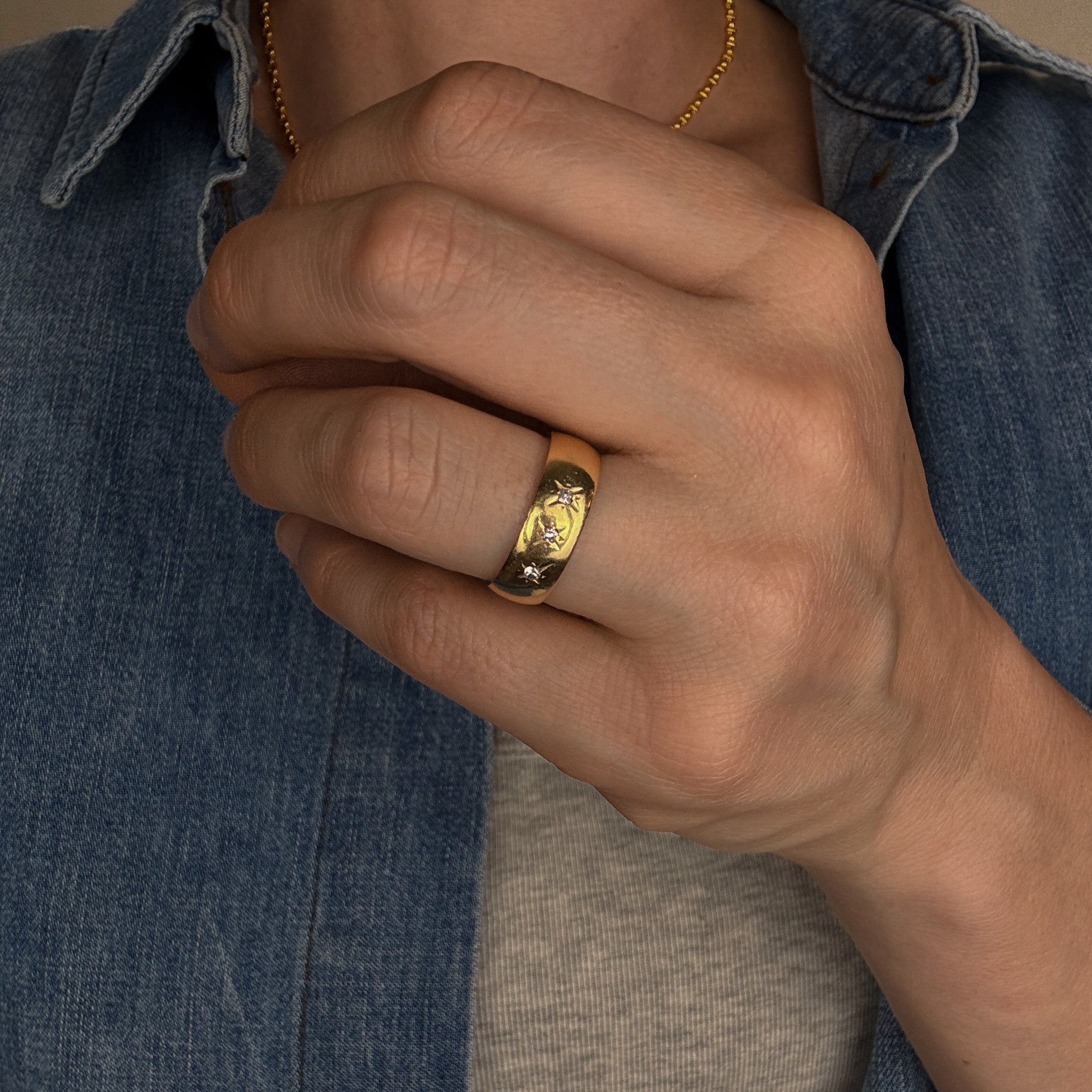 6mm Starburst Trilogy Ring