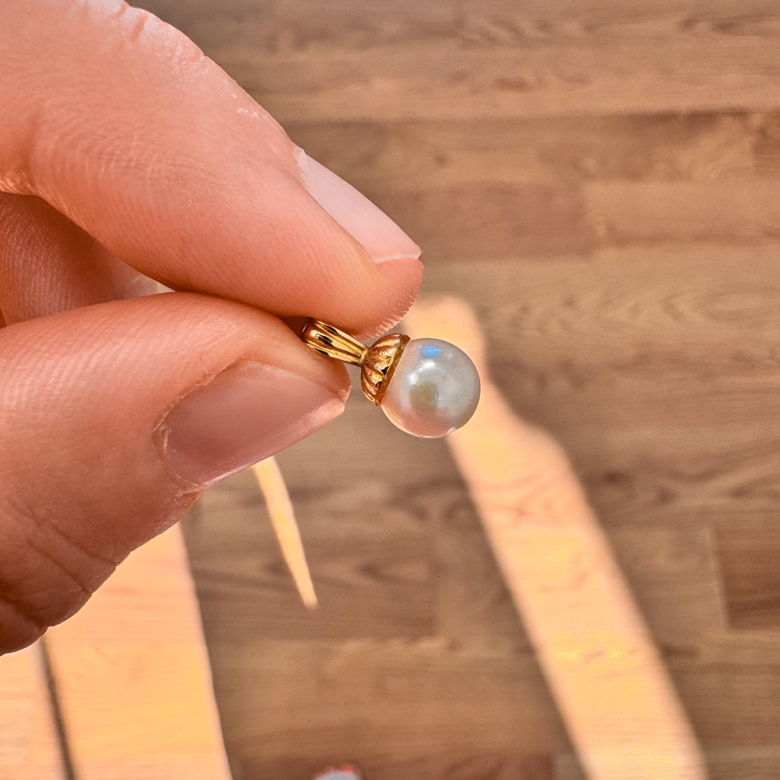 Dainty Drop Pearl Charm