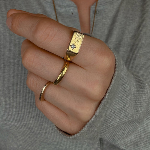 'LR' Signet Ring