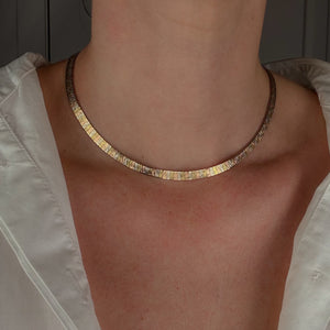 16" Tri-Tone Collar Necklace