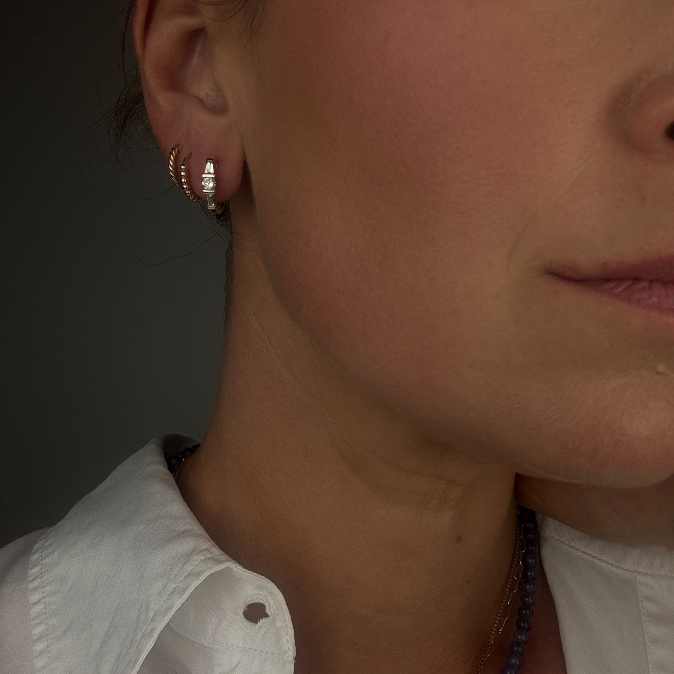 Lab Diamond Hoops