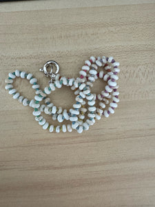 Howlite and Rainbow Silk Necklace