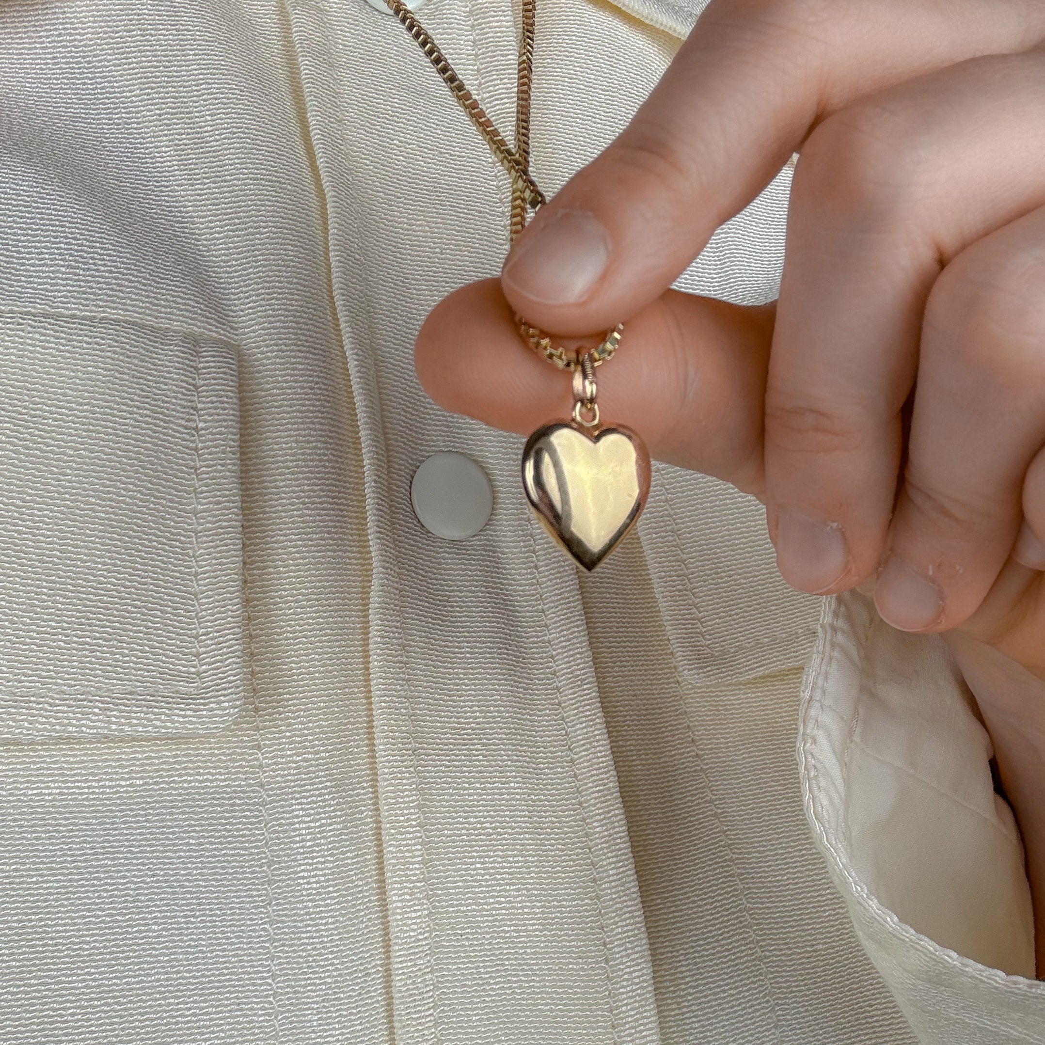 Heart Charm with Ornate Detail