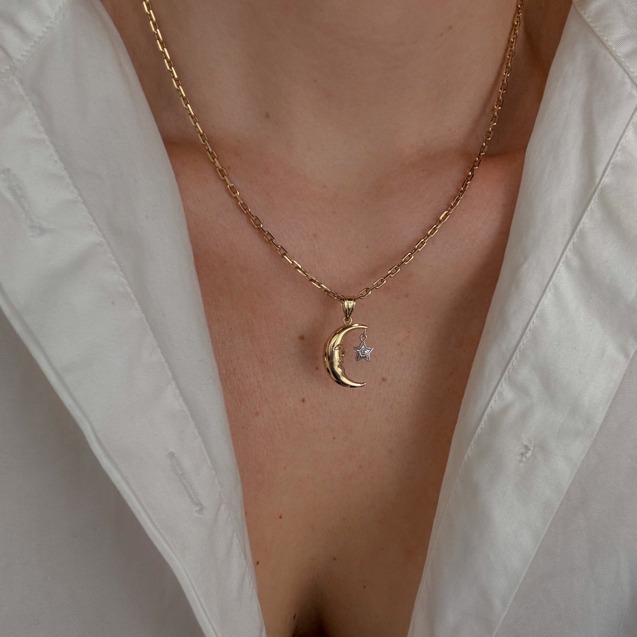 Crescent Moon and Star Charm