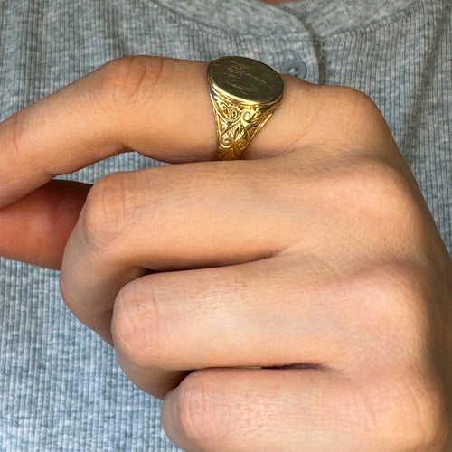 'CM' Signet Ring