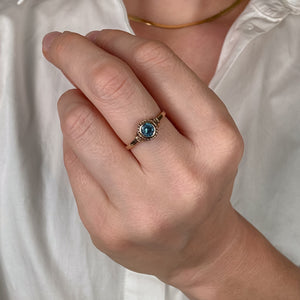 Bezel Set Blue Topaz Ring