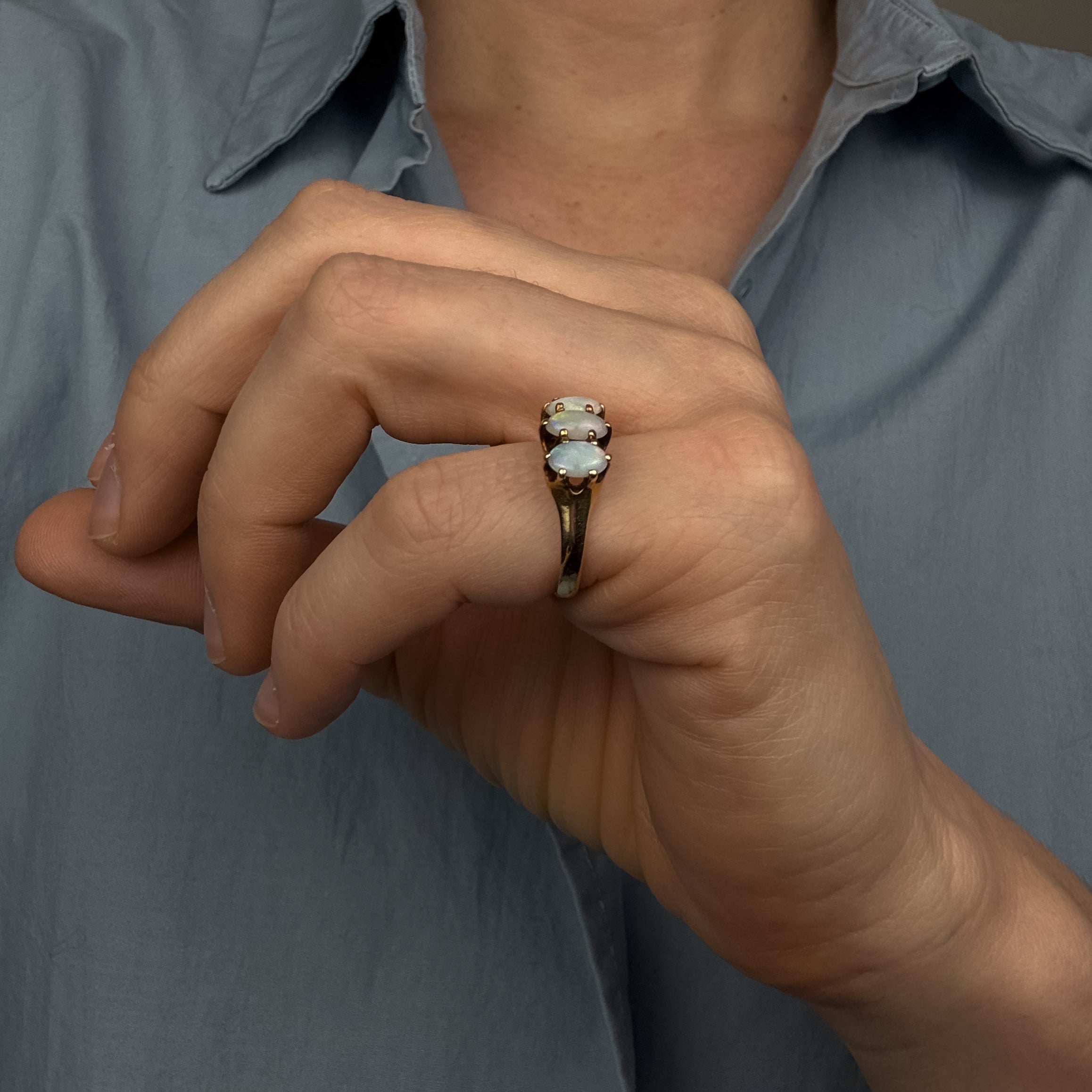 Opal Trilogy Ring