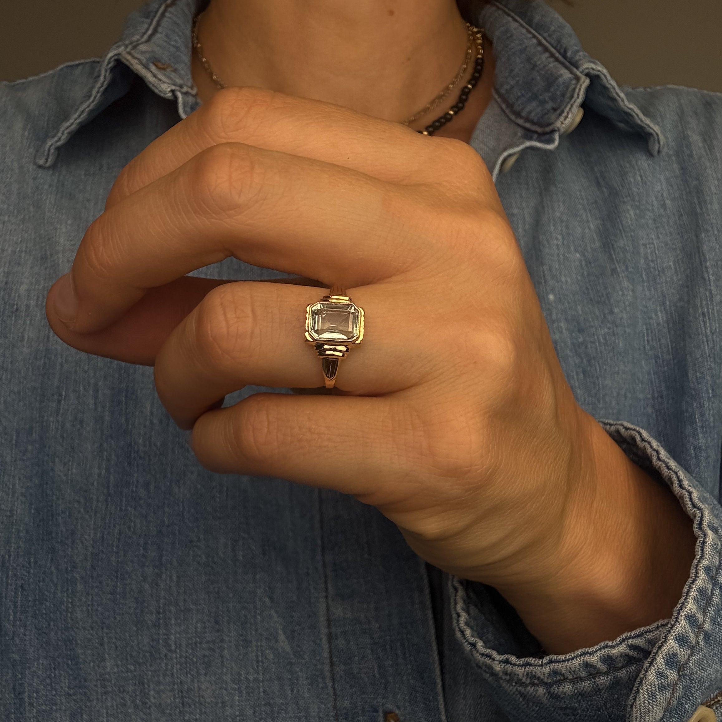 Green Amethyst Ring