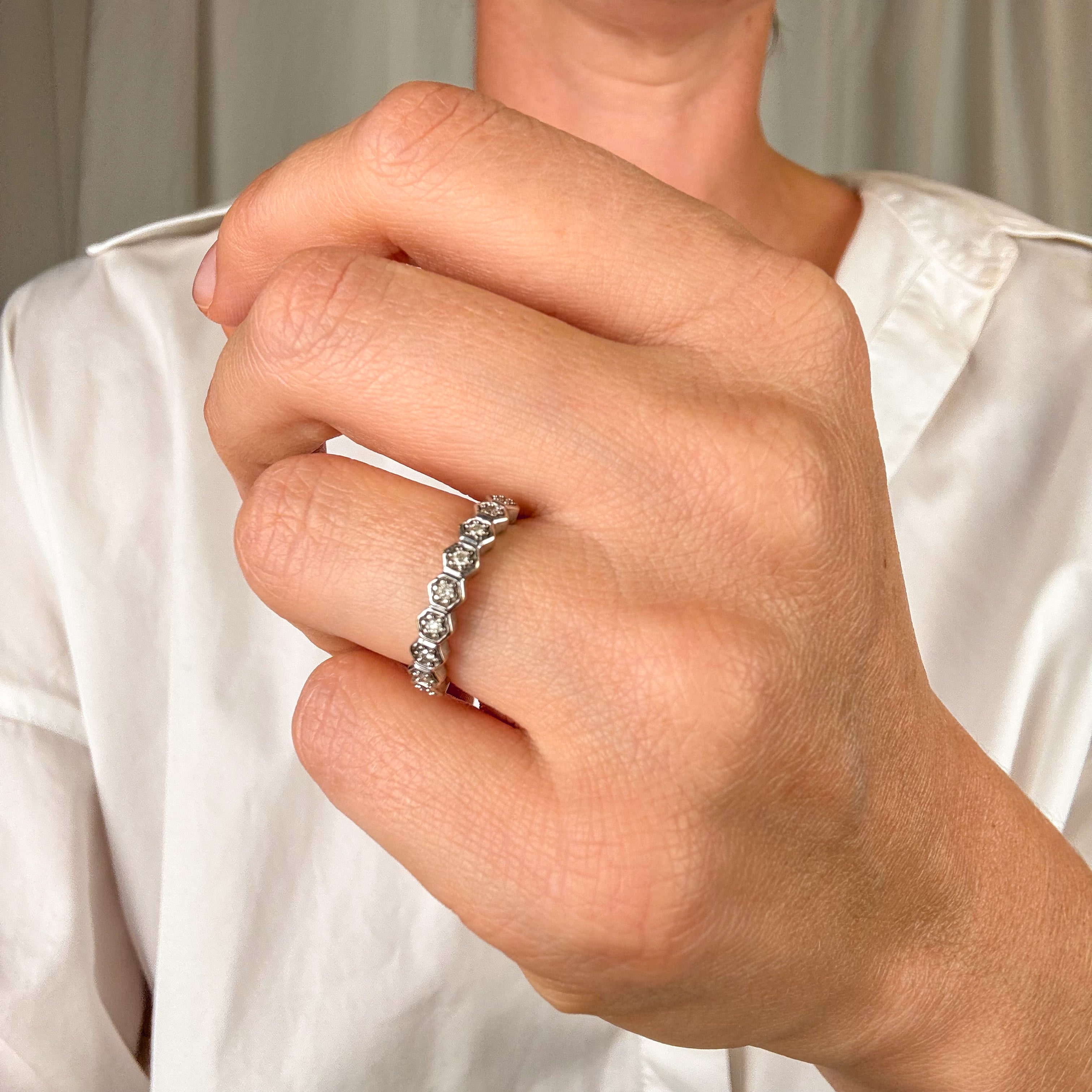 Half Eternity Diamond Band