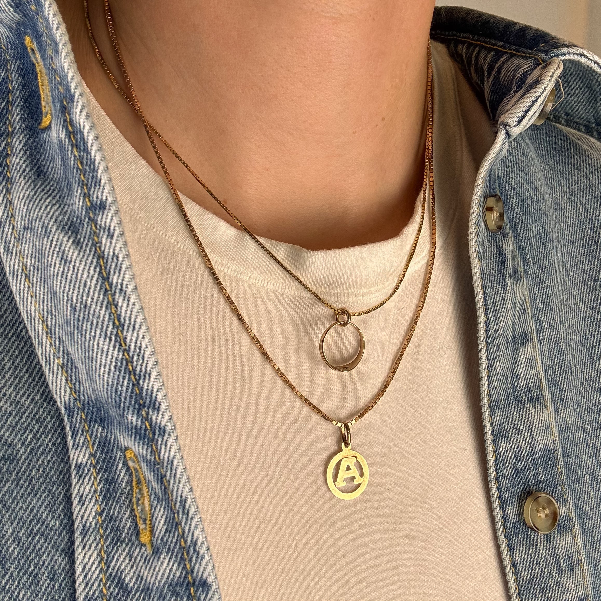 Circular 'A' Charm