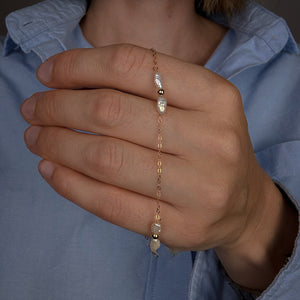Vintage Pearl and Gold Bead Bracelet