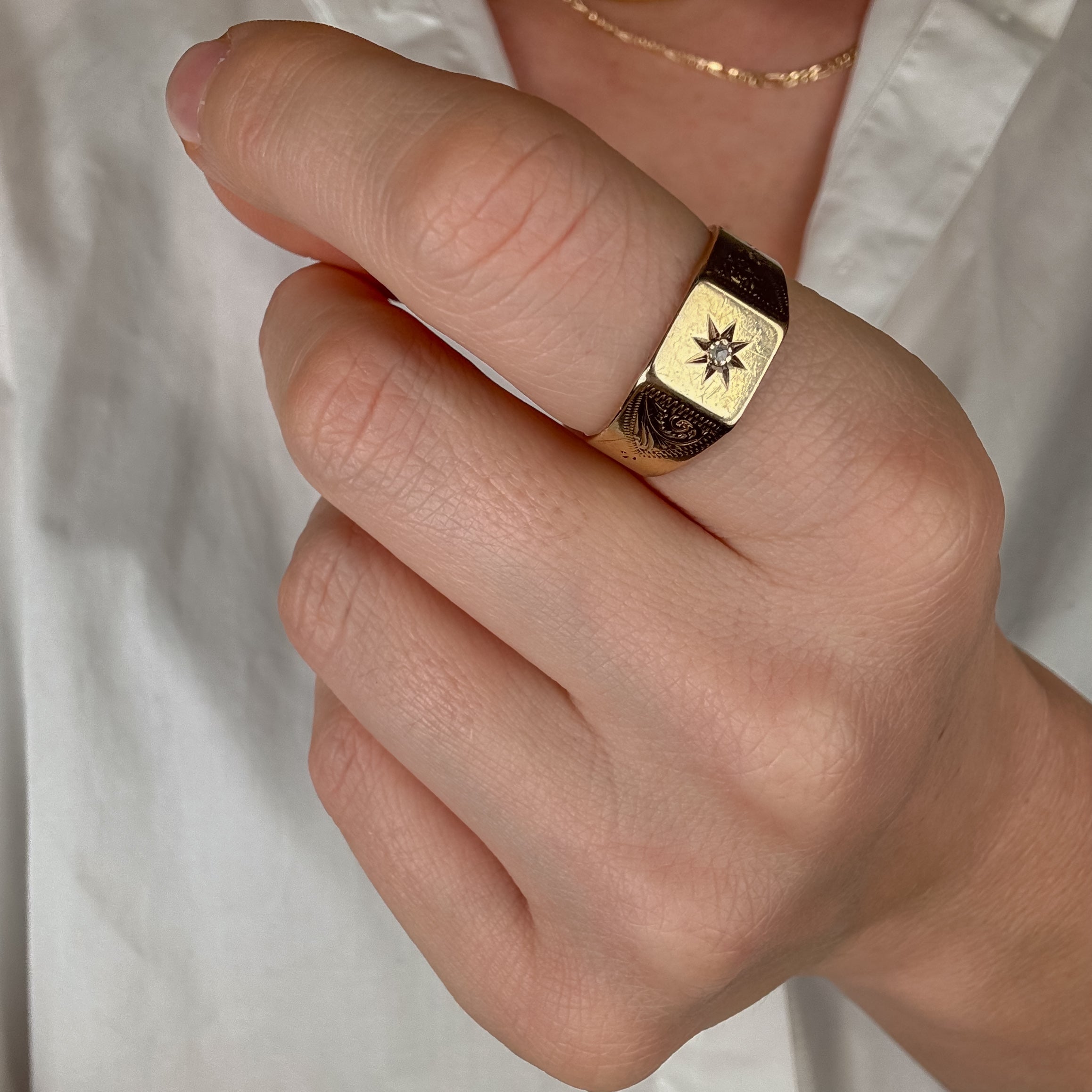 Starburst Signet Ring