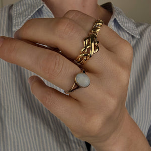 Opal Cabochon Ring