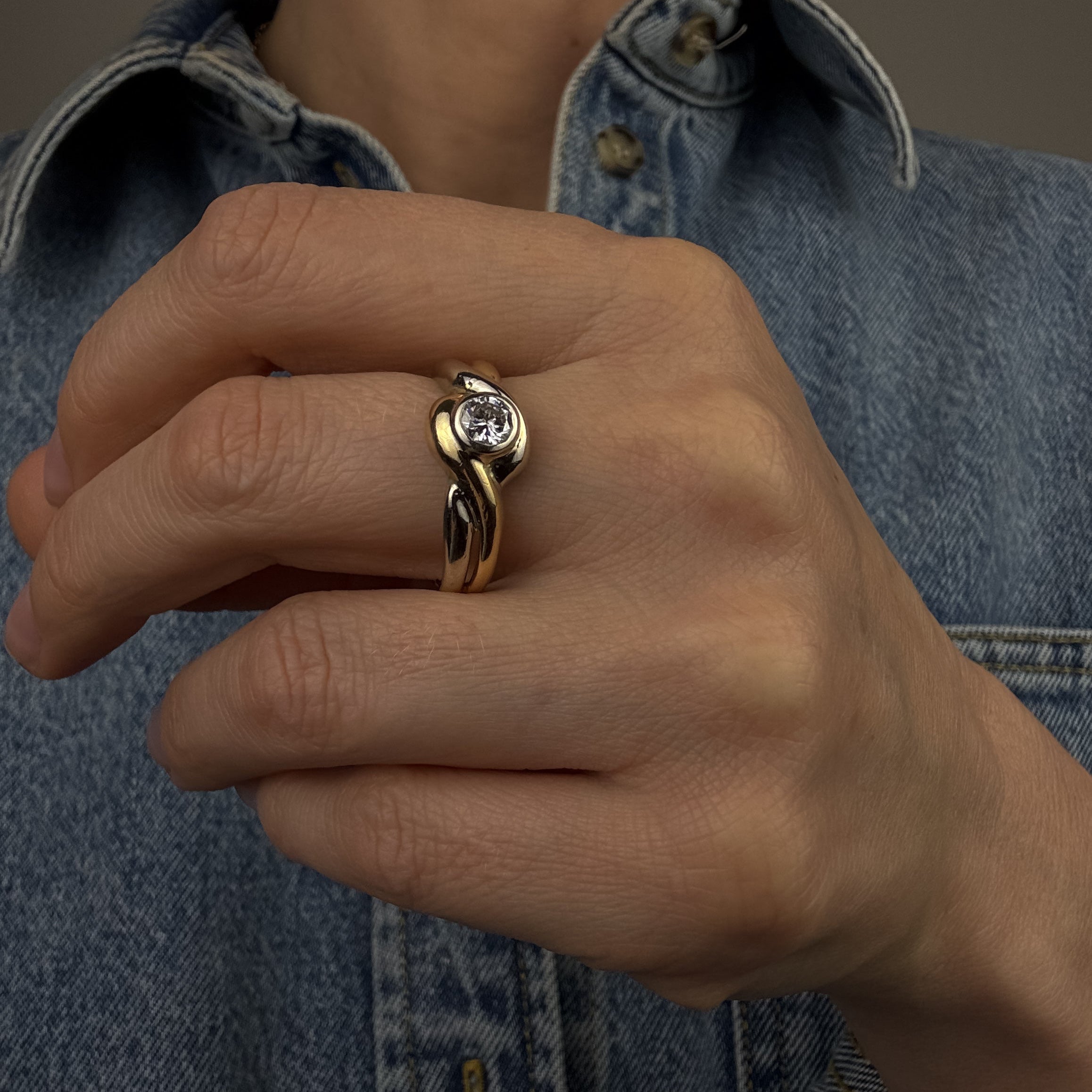 Bezel Set Diamond Ring