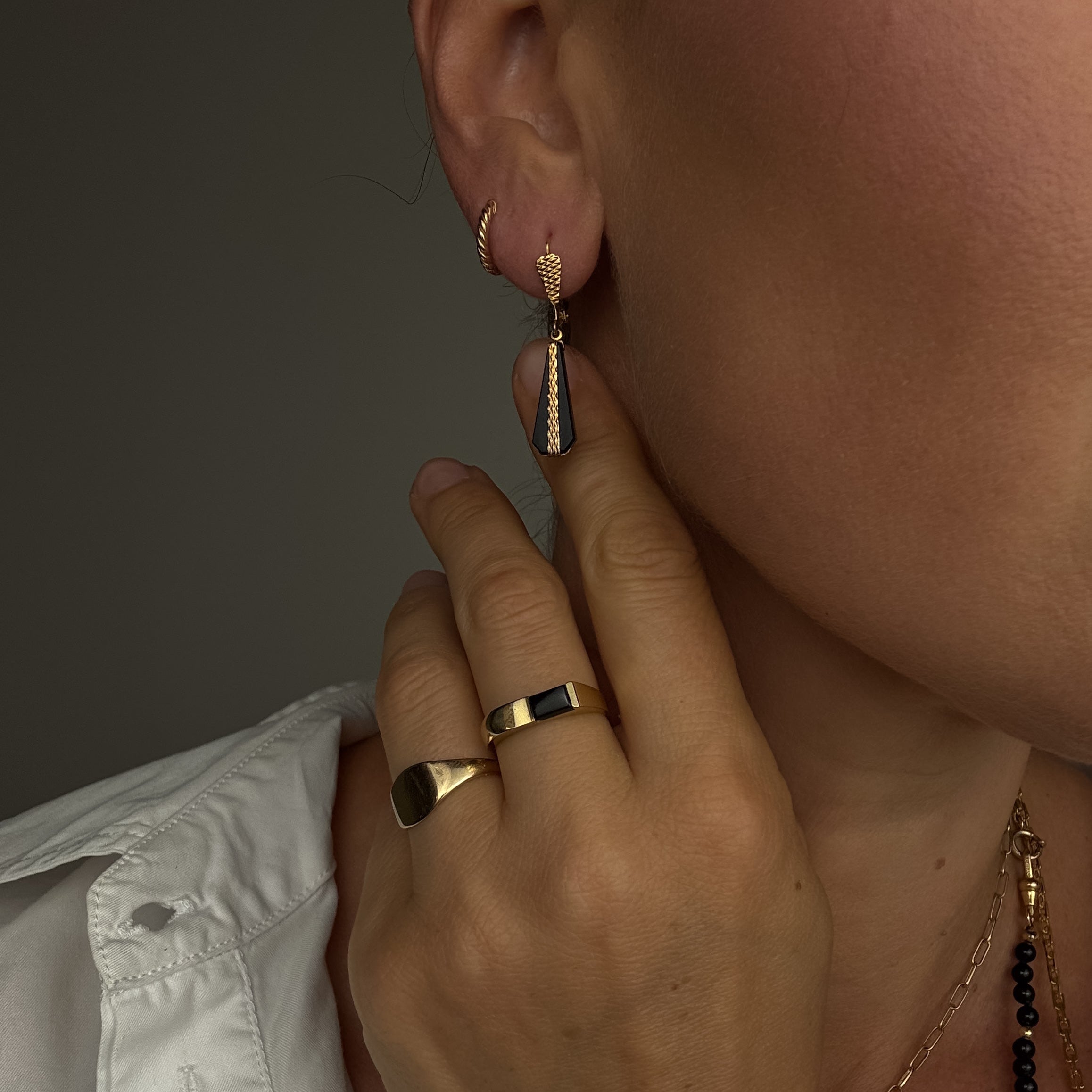 Onyx Drop Earrings