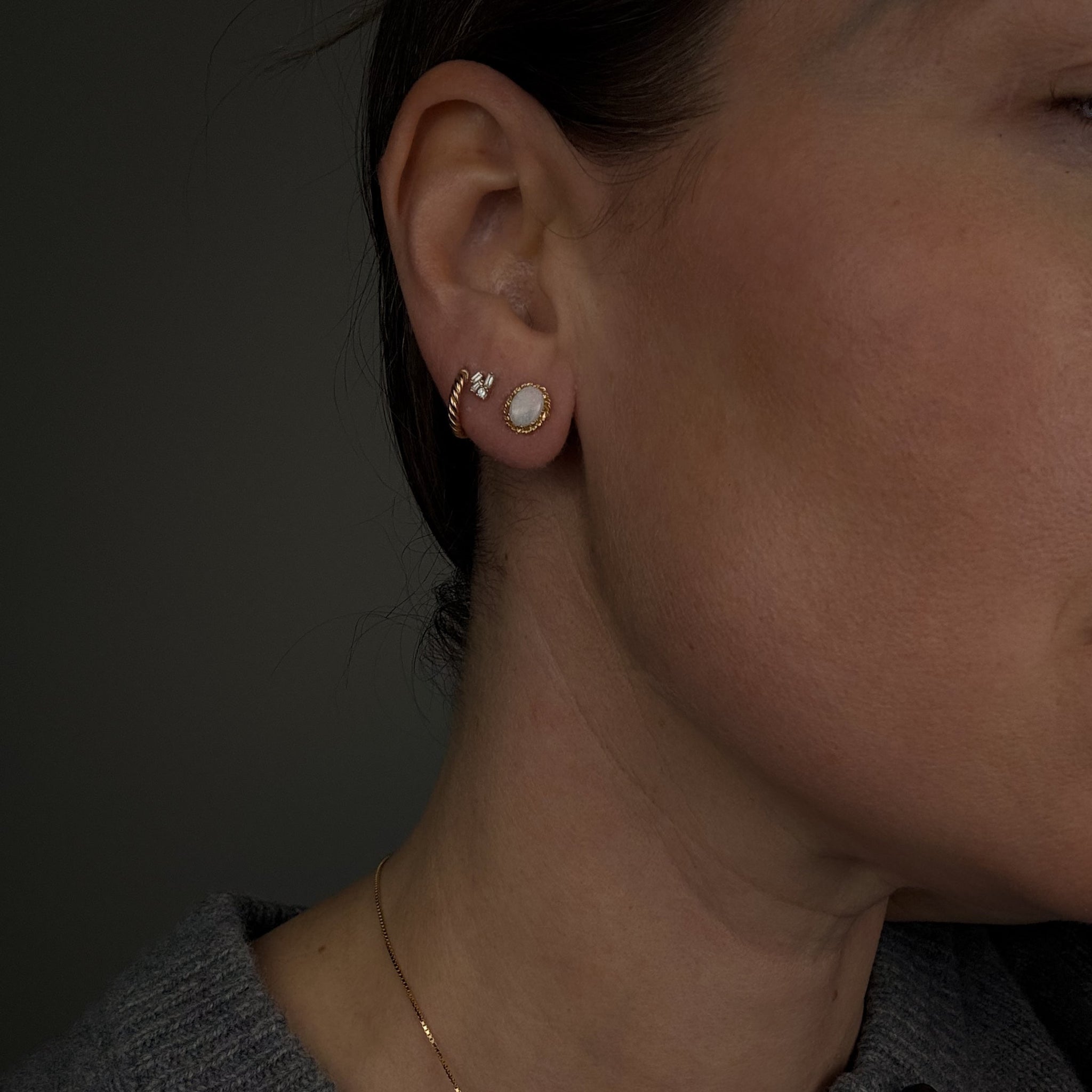 Regal Opal Stud Earrings