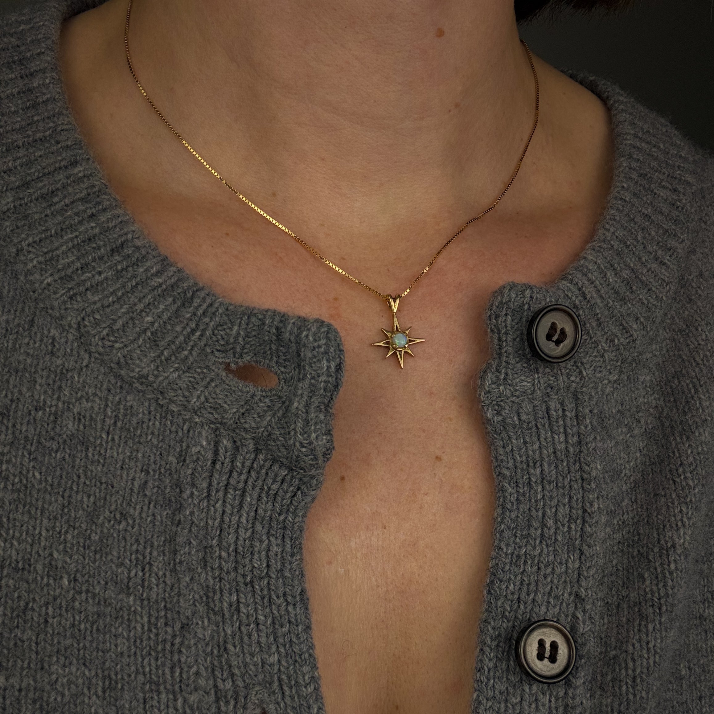 Opal Star Pendant