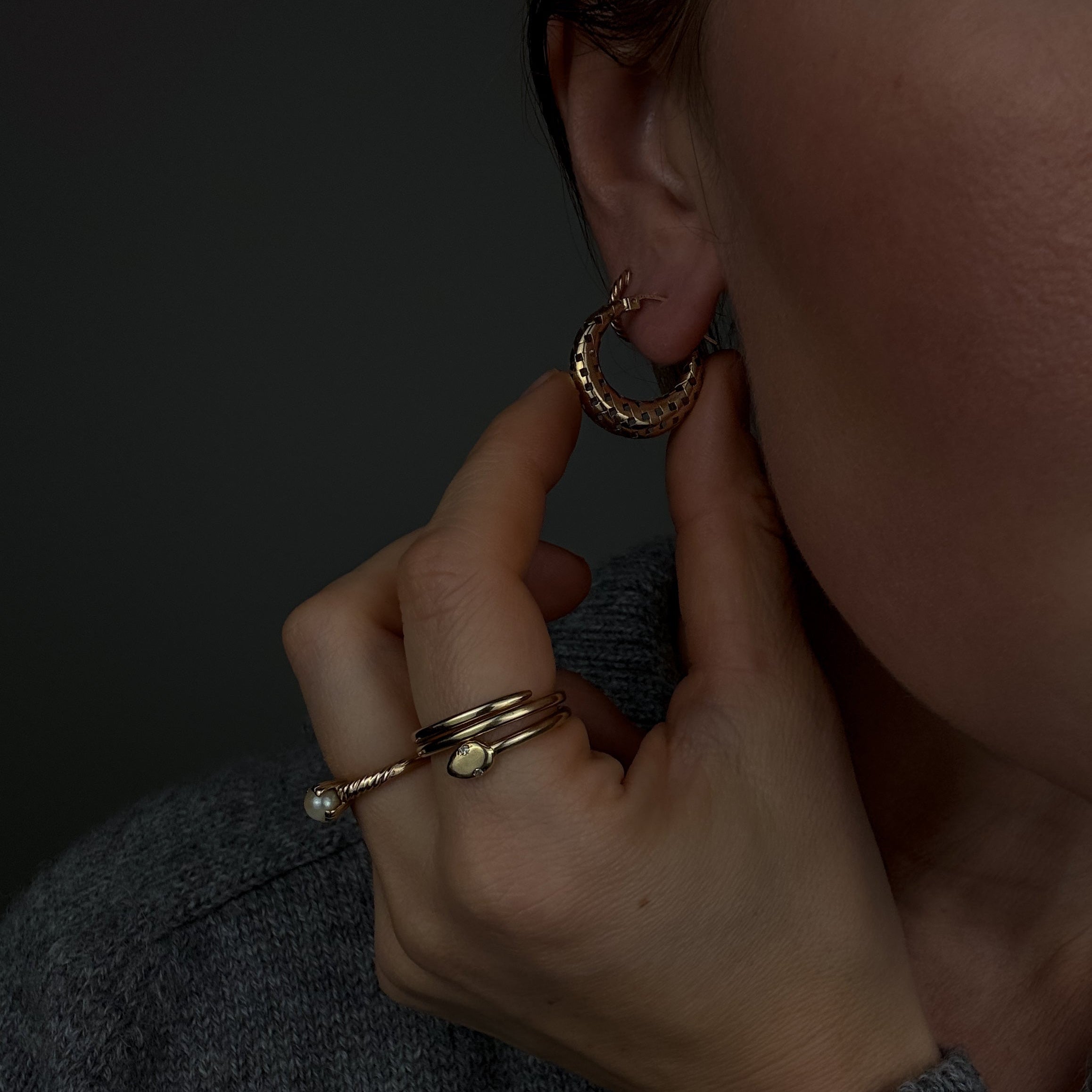22mm Quilted Hoops
