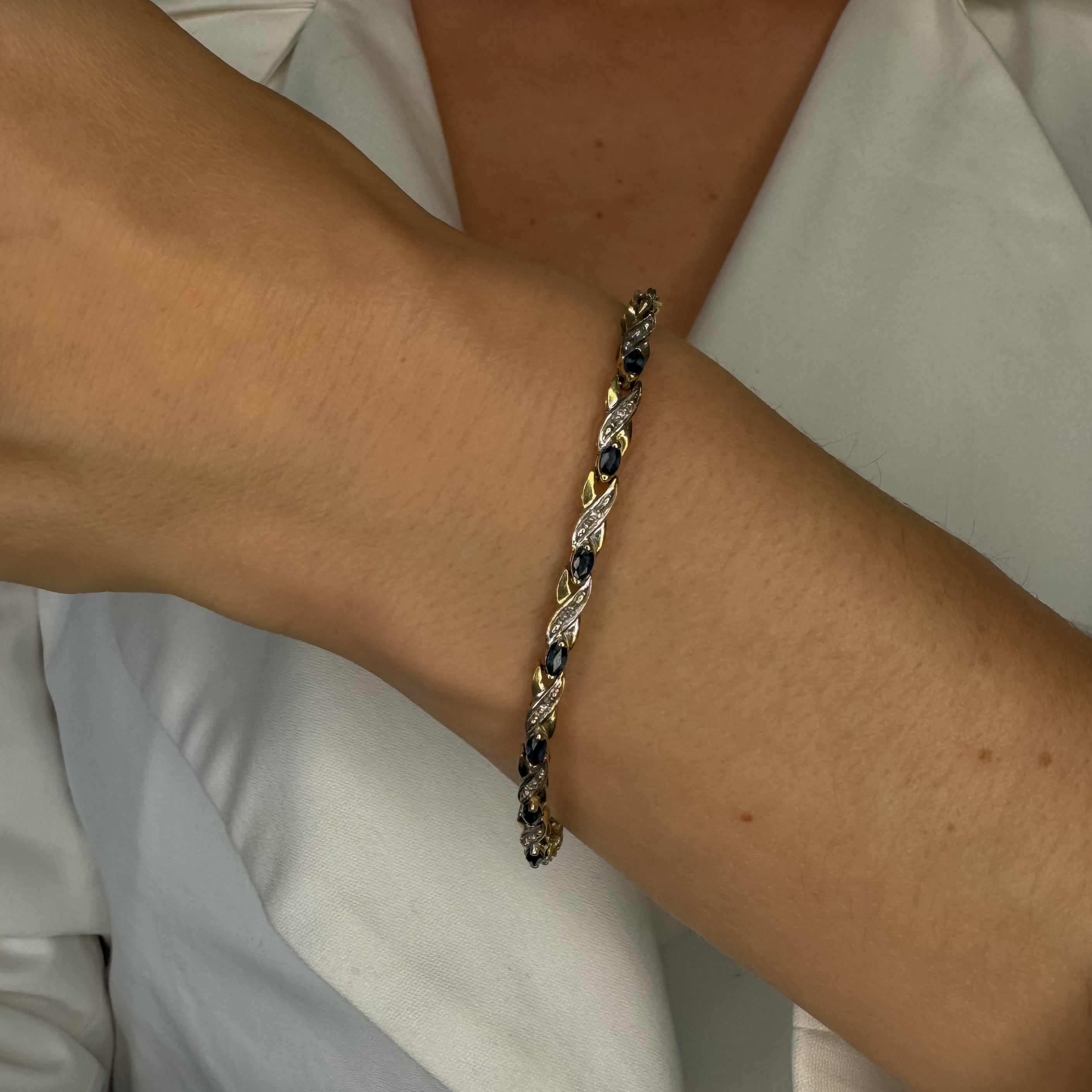 Romantic vintage Sapphire and Diamond Bracelet