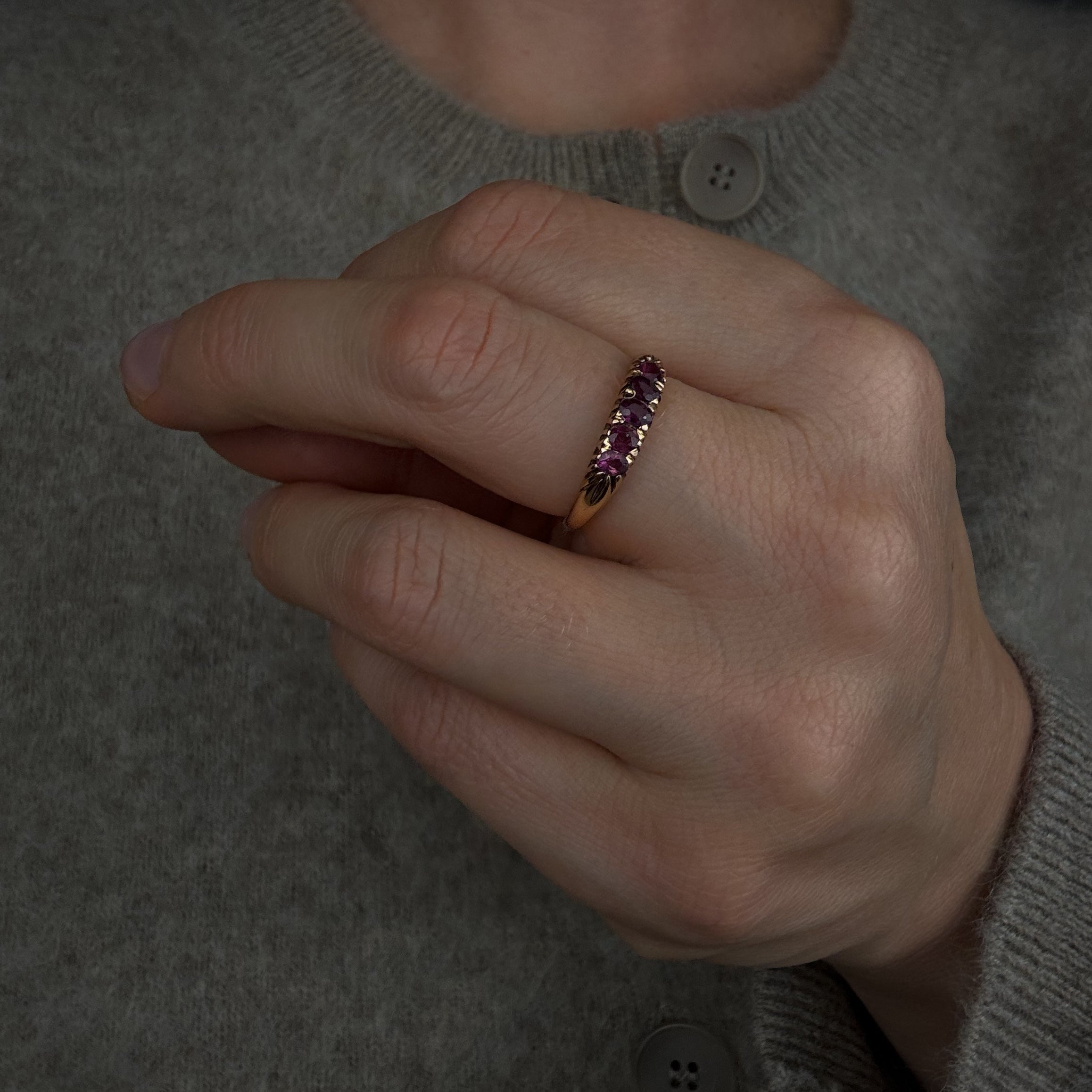 Antique 5 Ruby Band