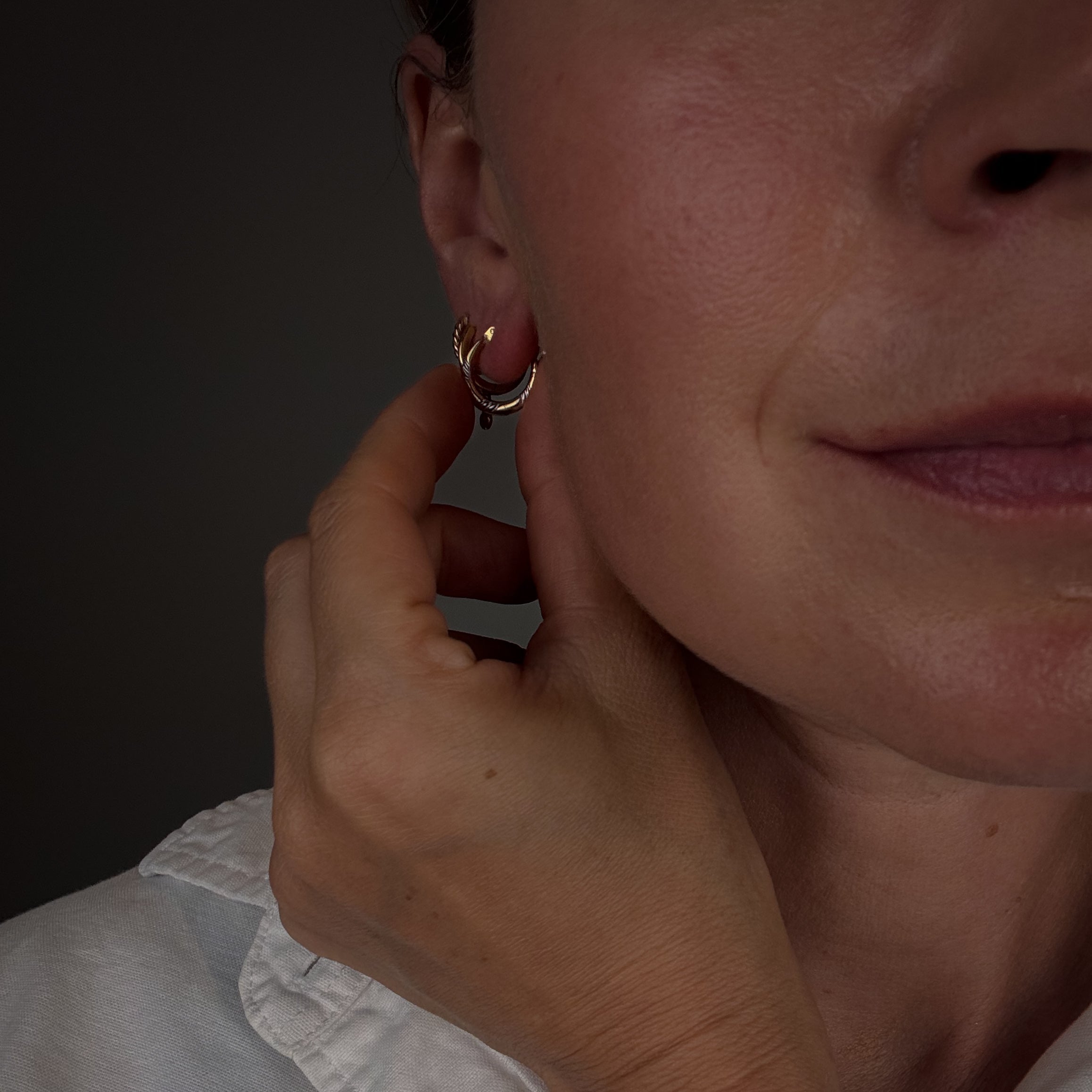 15mm Two-Toned Etched Hoops